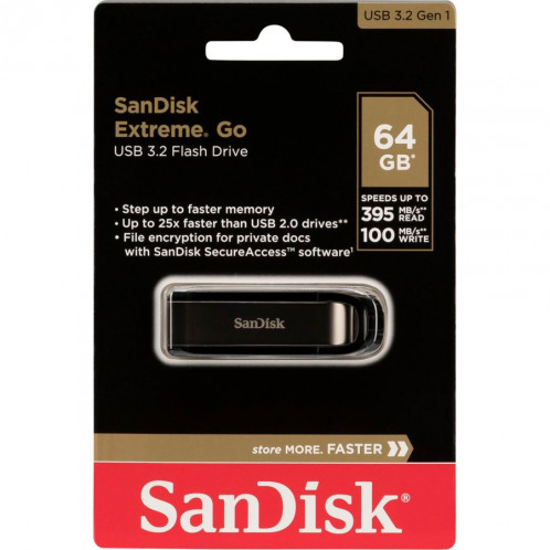 SanDisk Cruzer Extreme GO 64GB USB 3.2 SDCZ810-064G-G46 723088-33