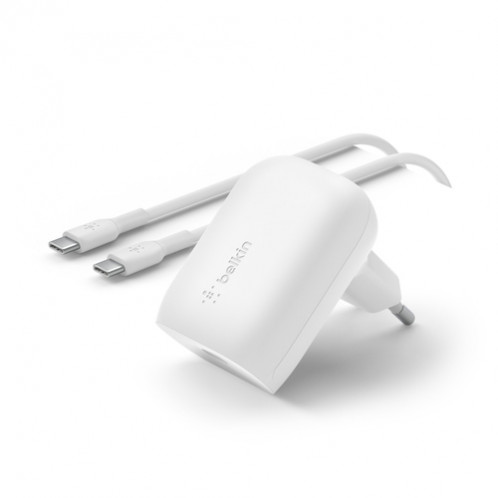 Belkin BOOST Chargeur USB-C 30W PD PPS/câb.USB-C WCA005vf1MWH-B6 737627-36