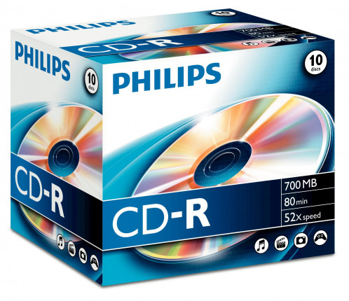 1x10 Philips CD-R 80Min 700MB 52x JC 513438-32