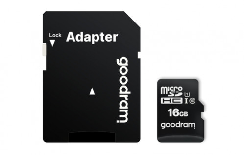 GOODRAM microSDHC 16GB Class 10 UHS-I + adaptateur 682992-36