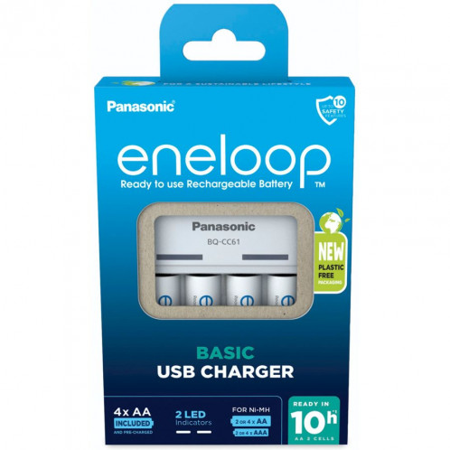 Panasonic Eneloop Basic Chargeur USB BQ-CC61 incl. 4xAA 2200mAh 762757-34