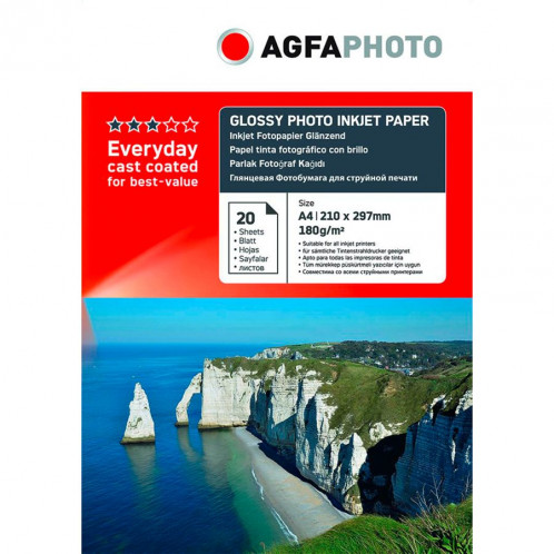 AgfaPhoto Everyday Photo Inkjet papier Glossy 180 g A 4 20 Blatt 489253-31