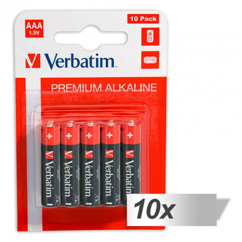10x10 Verbatim Alkaline Batterie Micro AAA LR 03 49874 497688-32