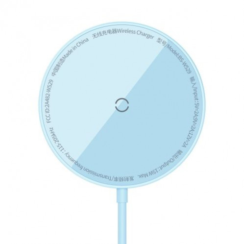 Baseus Wireless Charger Magnetic Simple Mini3, 15W, Blue (CCJJ040303) DA1639955-34