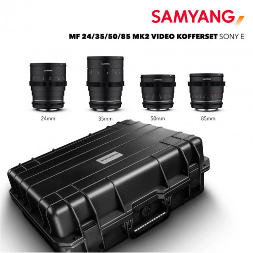 Samyang MF 24/35/50/85 MK2 VDSLR Coffret Sony E 585706-35