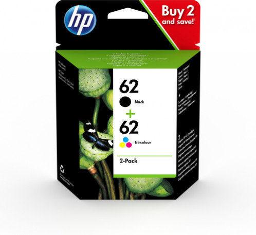 HP N9J71AE Combo Tripack n° 62 noir/tricolore 236693-32