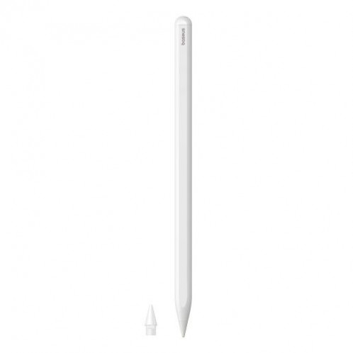 Baseus Tablet Tool Pen Smooth Writing 2 Wireless Charging with LED Indicator + Active Replaceable Tip for iPad, White (P80015803213-00) DA161968-34