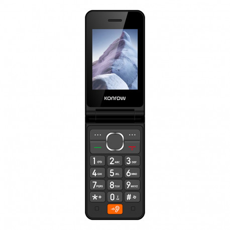 Konrow Senior Flip (4G 2.8'' Avec Station de charge) Noir KSENF_BLK-31