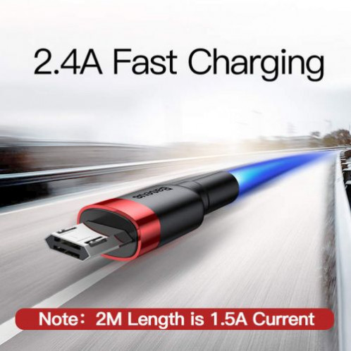 Baseus Micro USB Cafule Cable 1.5A 2m Red + Black (CAMKLF-C91) DA231456-38