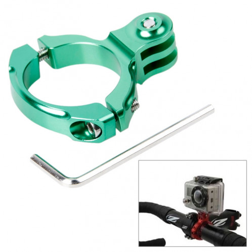 TMC Bike Aluminium Handle Bar Montage standard pour GoPro Hero 4 / 3+ / 3/2/1, diamètre interne: 31.8mm (vert) ST042G3-36