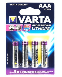 1x4 Varta Ultra Lithium Micro AAA LR 03 502208-32