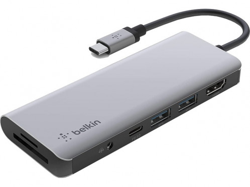 Belkin Hub USB-C Station d'accueil 7 ports Charge USB-C 100W HUBBLK0007-34