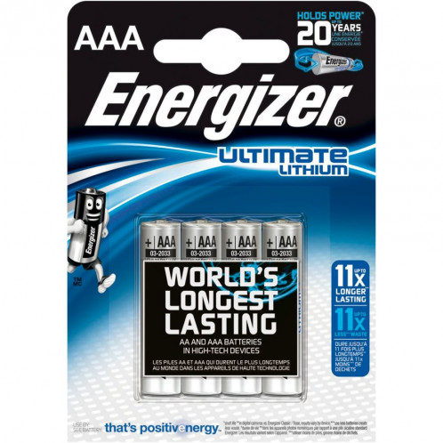 1x4 ENERGIZER Ultimate Lithium Micro AAA LR 03 1,5V 349874-32
