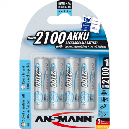 1x4 Ansmann maxE NiMH piles Mignon AA 2100 mAh 5035052 171122-33