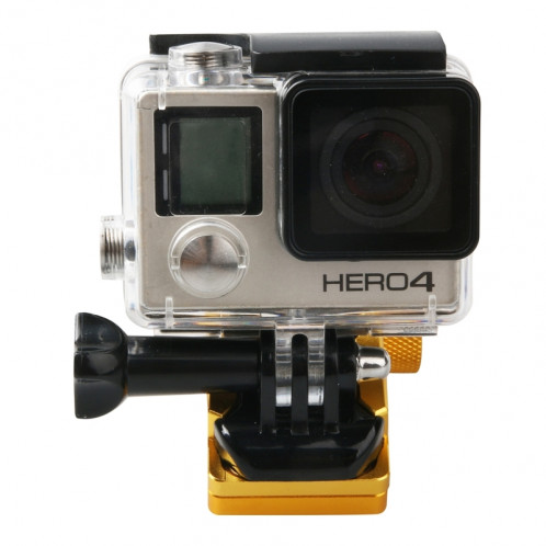 Miroir de rétroviseur de moto Support de support fixe en alliage d'aluminium CNC pour GoPro HERO4 / 3 + / 3, Xiaomi Xiaoyi, caméra SJCAM (Gold) SM006J5-37