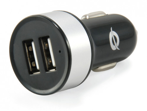 Conceptronic CUSBCAR2A Adapt. d'aliment. pour voiture USB 2.1A 883605-37