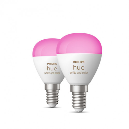 Philips Hue LED Lustré E14 2x 5,1W 470lm white Color Amb. BT 855150-33