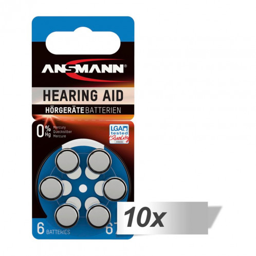 10x6 Ansmann Zinc-Air 675 (PR44) 486866-33