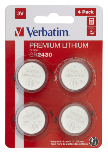 10x4 Verbatim CR 2430 Batterie lithium 49534 648244-34