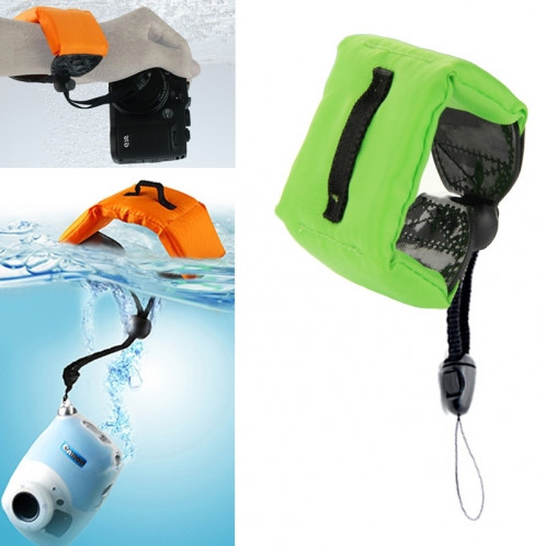 Bracelet de poignet flottant flottant submersible pour GoPro Hero 4 / 3+ / 3/2/1 / Powershot / D20 / D30 / Mini caméscope SJ4000 (Vert) SB750G6-35