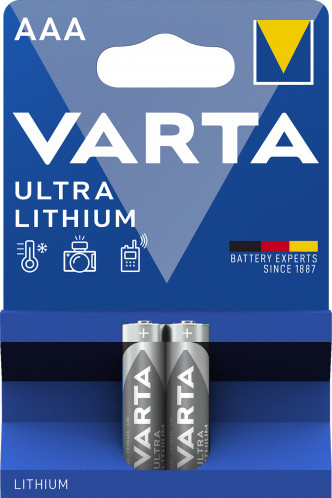 1x2 Varta Ultra Lithium Micro AAA LR 03 502187-32