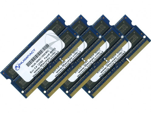 Mémoire RAM NUIMPACT 32 Go Kit (4 x 8 Go) SODIMM DDR3 1333 MHz PC3-10600 MEMNMP0039D-33