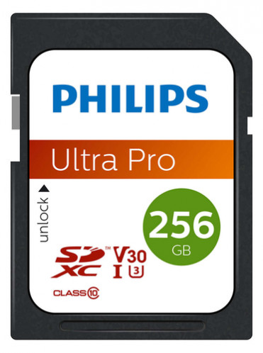 Philips SDXC Card 256GB Class 10 UHS-I U3 V30 A1 512409-33