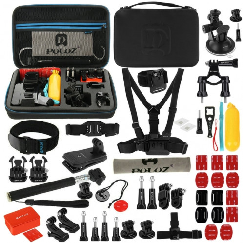 PULUZ 53 en 1 Accessoires Kit Total Ultimate Combo avec boîtier EVA pour GoPro HERO5 /4 Session /4 /3+ /3 /2 /1 SPKT098-38