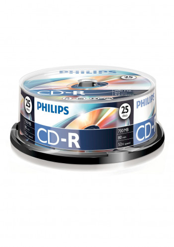 1x25 Philips CD-R 80Min 700MB 52x SP 513459-32