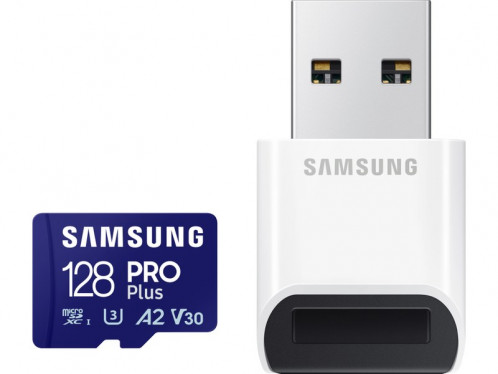 Samsung carte microSDXC 128 Go PRO Plus avec clé USB CSTSAM0122-34