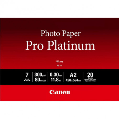 Canon PT-101 A 2, 20 feuilles papier photo Pro Platinum 300 g 168828-32