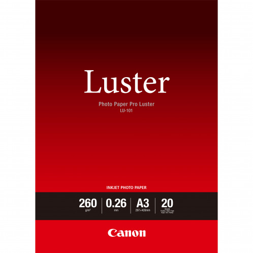 Canon LU-101 A3 Papier Photo Pro Lustré 260 g, 20 feuilles 641557-32