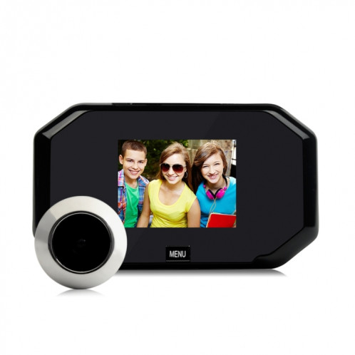 Danmini YB-30BH Caméra de sécurité 3MP avec écran de 1 pouce prenant un cache-prise de porte, carte de support TF (noir) SH0134420-314