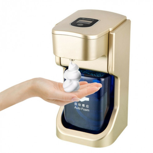 Goddard Distributeur de savon liquide désinfectant pour les mains en mousse à détection automatique sans contact avec affichage à LED (Champagne Gold) SH01CJ1333-310