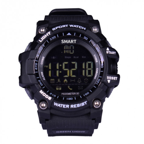 EX16 1.12 pouces FSTN LCD Affichage plein écran Sport Sport Smart Watch, IP67 50M Professionnel Étanche, Podomètre de soutien / Chronomètre / Alarme / Notification de rappel / Notifier l'appel / Appareil photo SH675B1375-323