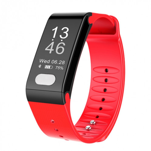 TLW T6 Fitness Tracker 0,96 pouce OLED Bracelet à bracelet à puce, Support Sports Mode / ECG / moniteur de fréquence cardiaque / pression artérielle / moniteur de sommeil (rouge) SH216R1450-311