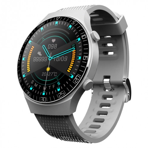 M88 Watch Smart pour hommes, Soutenir la fréquence cardiaque / la pression artérielle / la surveillance de l'oxygène et la surveillance du sommeil et le rappel sédentaire (argent) SH738S165-38