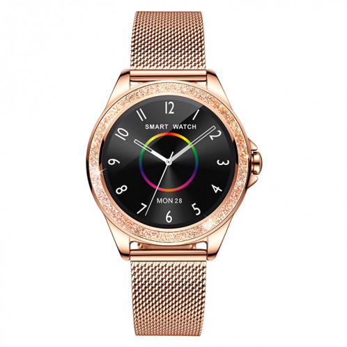 M6003 En acier inoxydable Mesh Strap Mode Smart Watch pour Femmes, Support Sauvegarde cardiaque Surveillance et podomètre & Surveillance du sommeil et calories (or rose) SH40RG1695-37