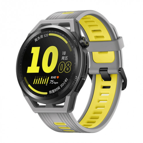Huawei Regarder GT Runner Smart Watch Smart Watch bandeau 46mm Silicone, écran AMOLED 1.43 pouces, Support Antenne externe suspendu / GPS / Durée de vie de la batterie de 14 jours / NFC (gris) SH768H1724-312