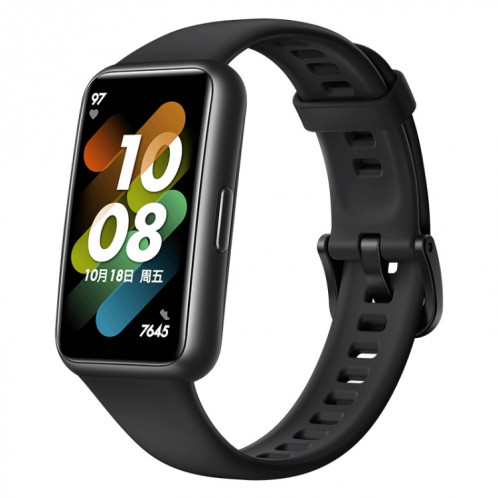 Édition originale de Huawei Band 7 NFC, montre intelligente à écran AMOLED de 1,47 pouce, Support Blood Oxygen Monitoring / 14 jours Life de batterie (noir) SH792B1995-37