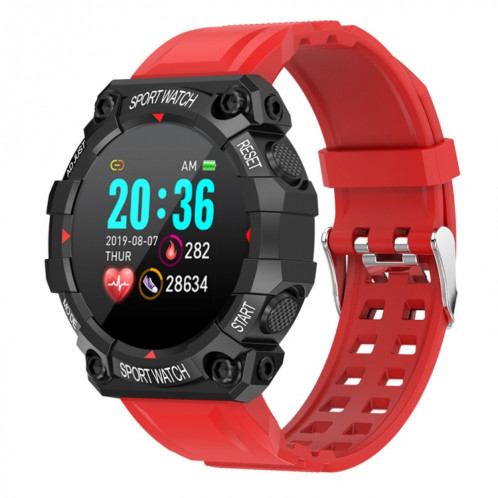 FD68 1,3 pouce Color Round Sport Smart Watch, Soutien de la fréquence cardiaque / mode multi-sports (rouge) SH460R670-37