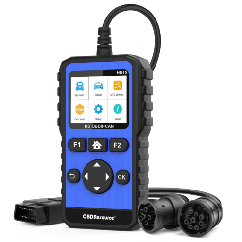 HD10 12V-24V 2 en 1 Outil de diagnostic complet des systèmes Scanner OBD2 / HDOBD / EOBD SH2428361-39