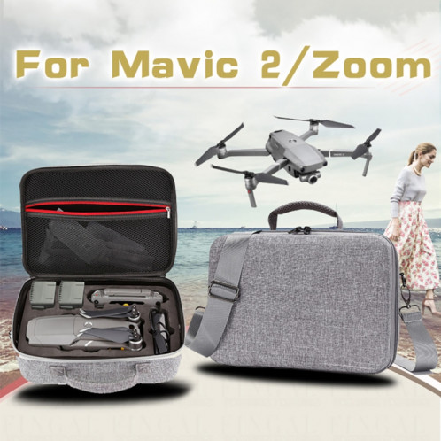 Etui portable antichoc étanche pour DJI Mavic 2 Pro / Zoom et accessoires, Taille: 29cm x 19.5cm x 12.5cm (Gris) SH154H701-38