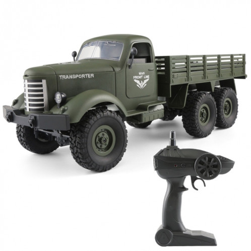 JJR / C Q60 Transporter-1 Full Body 1:16 Mini 2.4GHz RC 6WD Tracked Jouet de Voiture de Camion Militaire Off-Road (Vert Armée) SJ21AG536-318