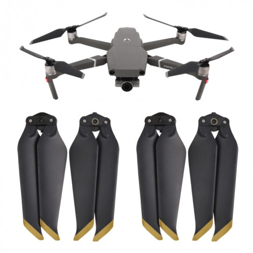 2 paires d'hélices à libération rapide 8743F pour le quadricoptère drone DJI Mavic 2 Pro / Zoom (embouts dorés) SH593J916-36
