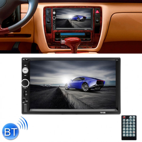 7010B HD 2 Din 7 pouces voiture récepteur radio Bluetooth lecteur MP5, prise en charge de la carte FM et USB et TF SH29661436-313