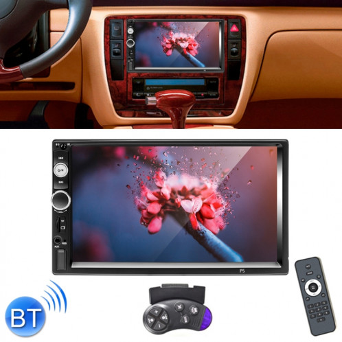 A2207 HD 2 Din 7 pouces voiture récepteur radio Bluetooth lecteur MP5, prise en charge de la carte FM et USB et TF et lien miroir, avec télécommande au volant SH29761827-316
