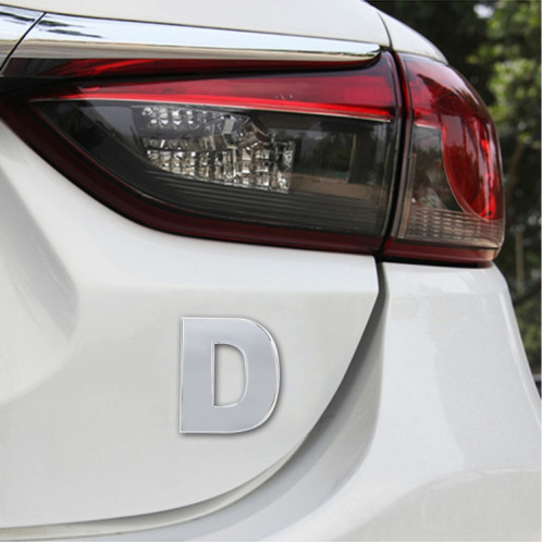 Autocollant autocollant autocollant 3D anglais lettre D emblème de véhicule automobile emblème, taille: 4.5 * 4.5 * 0.5cm SH271D640-35