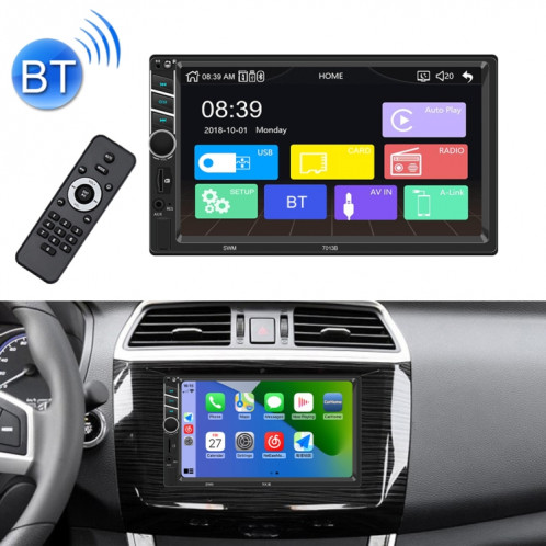 7013B HD 7 pouces voiture Récepteur radio MP5, Soutien FM et Bluetooth et les cartes TF Phone Link et carplay SH3688697-37