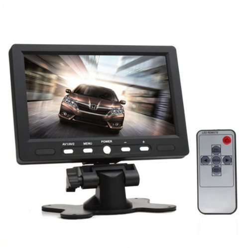 PZ-708 7,0 pouces TFT LCD Moniteur de voiture avec support et télécommande SH38601851-311